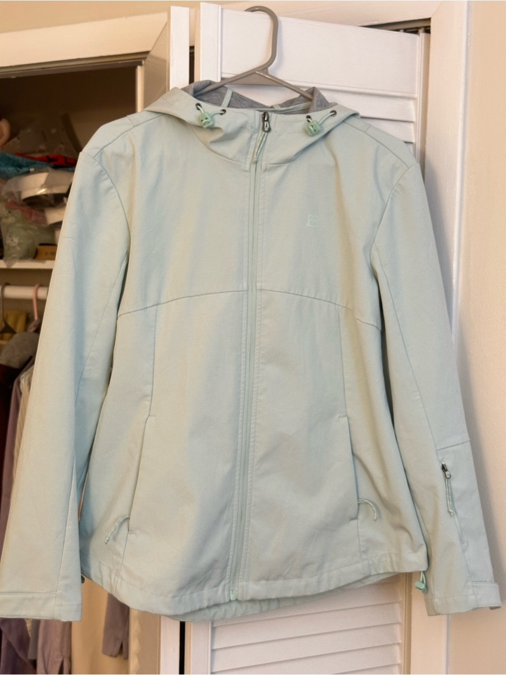 Avalanche Mint Green Hooded Jacket with Heather Gray Interior